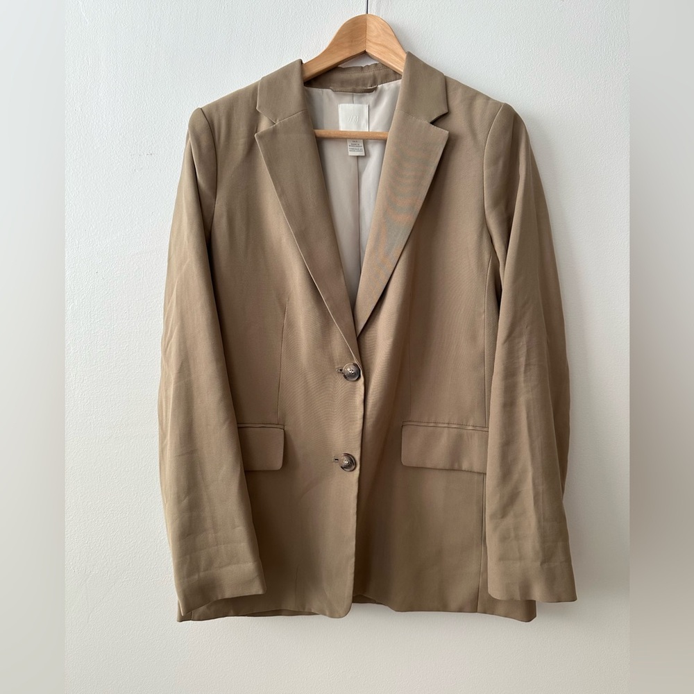 h&m beige blazer